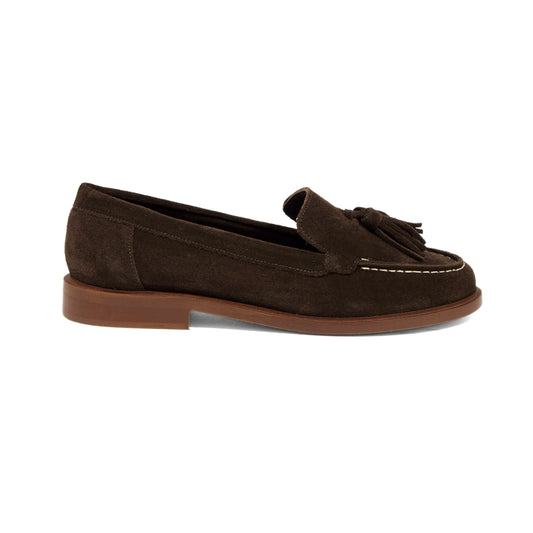 MOCASSINO IN CAMOSCIO TESTA DI MORO CON NAPPRINE E SUOLA A CONTRASTO