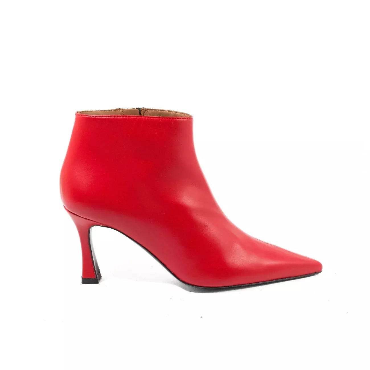Tronchetto in nappa rossa con tacco 7 cm | Michele Lopriore