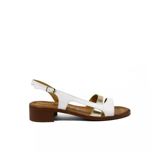 Sandalo slingback donna in nappa bianca | Michele Lopriore