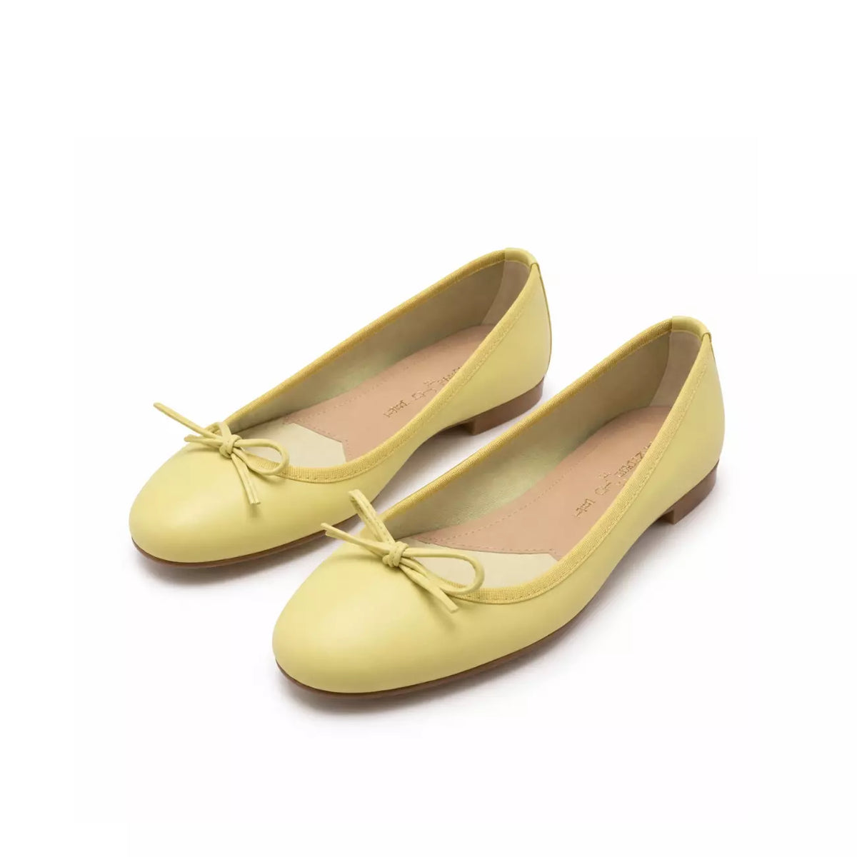 Ballerina in nappa lemon con fiocco | Michele Lopriore