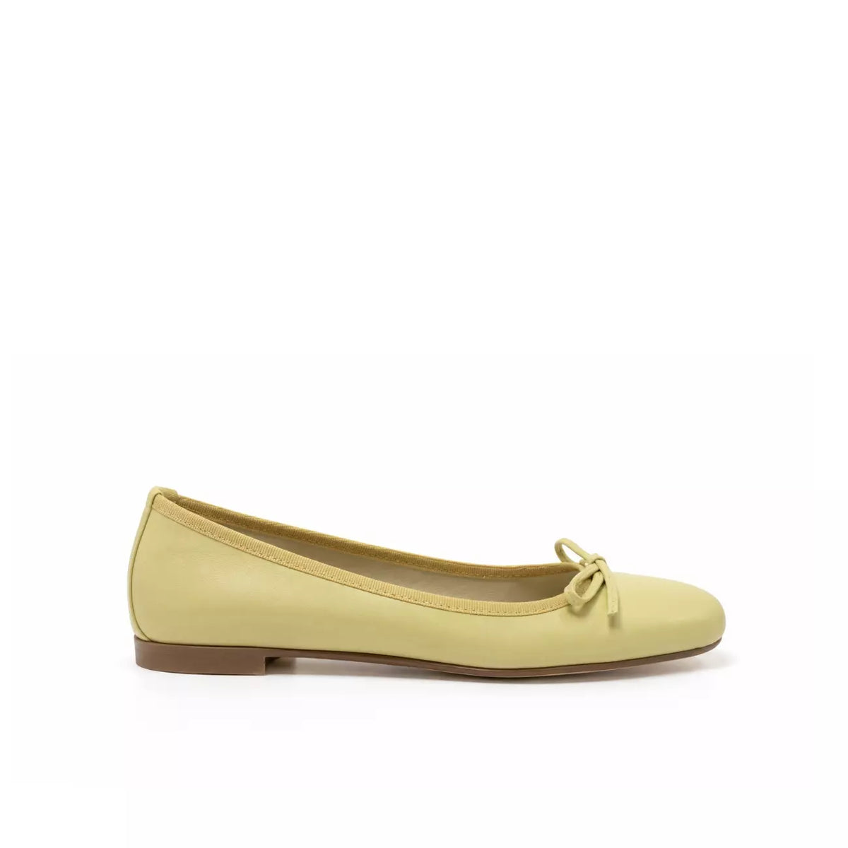 Ballerina in nappa lemon con fiocco | Michele Lopriore