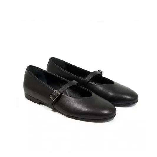 Ballerina Mary Jane in nappa nera | Michele Lopriore