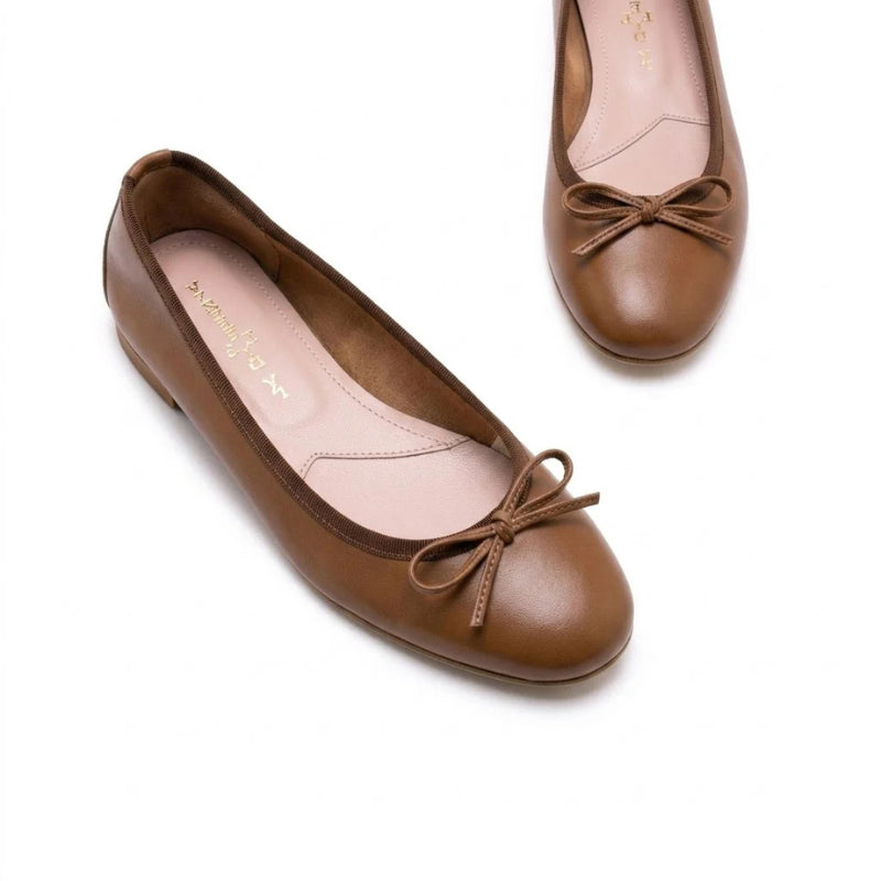 Ballerina in nappa cuoio con fiocco | Michele Lopriore