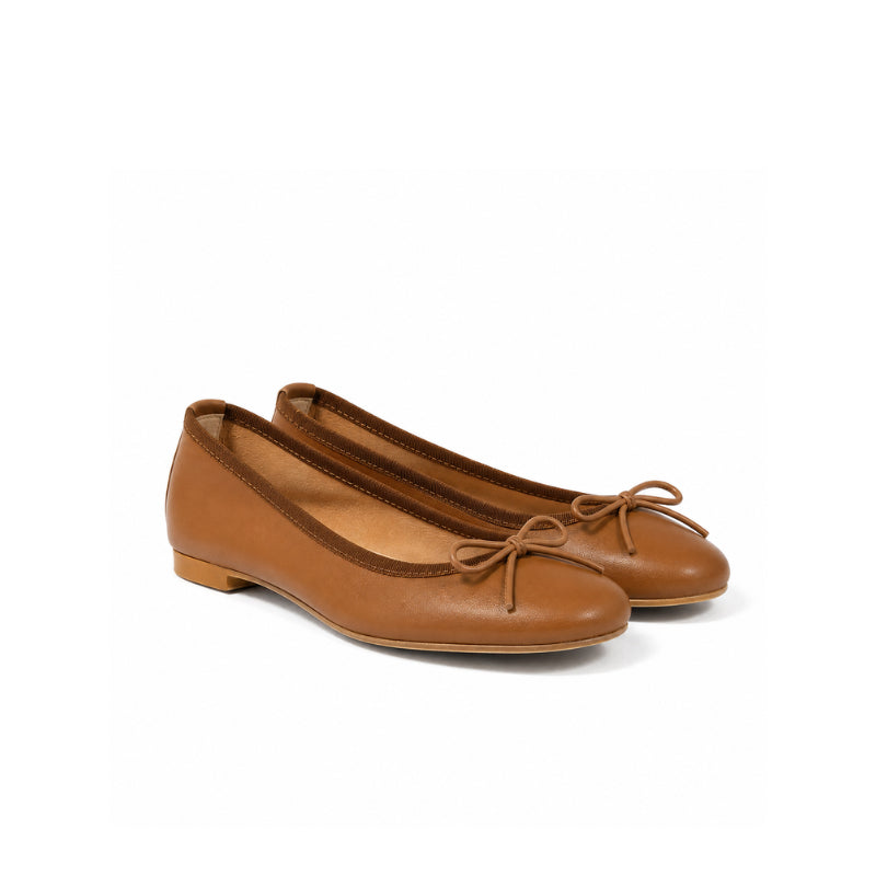 Ballerina in nappa cuoio con fiocco | Michele Lopriore