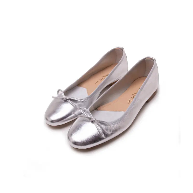 Ballerina laminata argento con fiocco | Michele Lopriore