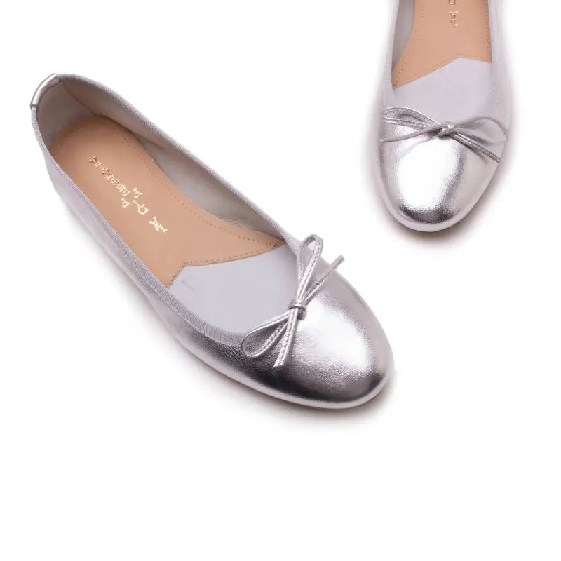 Ballerina laminata argento con fiocco | Michele Lopriore