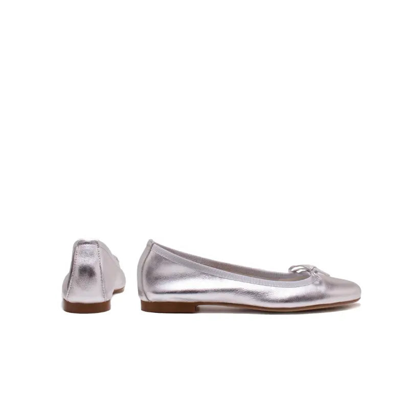 Ballerina laminata argento con fiocco | Michele Lopriore