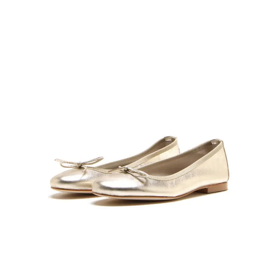 Ballerina laminata platino con fiocco | Michele Lopriore
