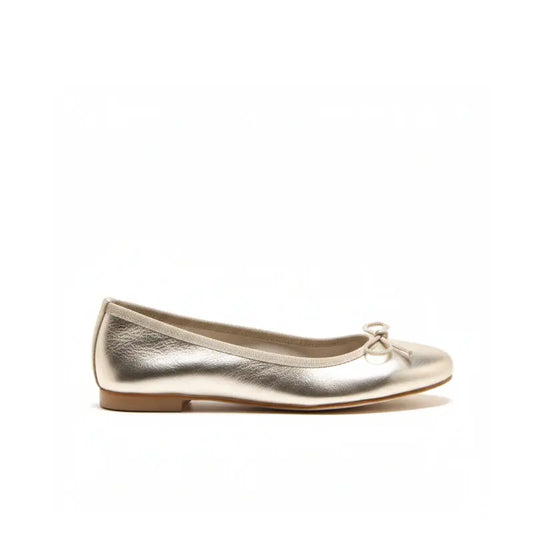 Ballerina laminata platino con fiocco | Michele Lopriore