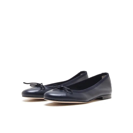 Ballerina in nappa blu con fiocco | Michele Lopriore