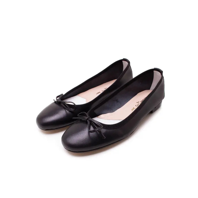 Ballerina in nappa nera con fiocco | Michele Lopriore