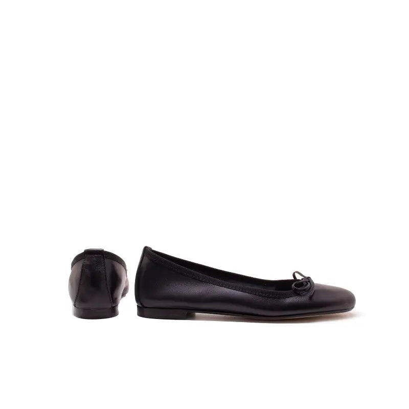 Ballerina in nappa nera con fiocco | Michele Lopriore