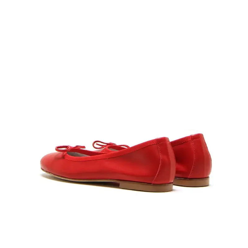 Ballerina in nappa rossa con fiocco | Michele Lopriore