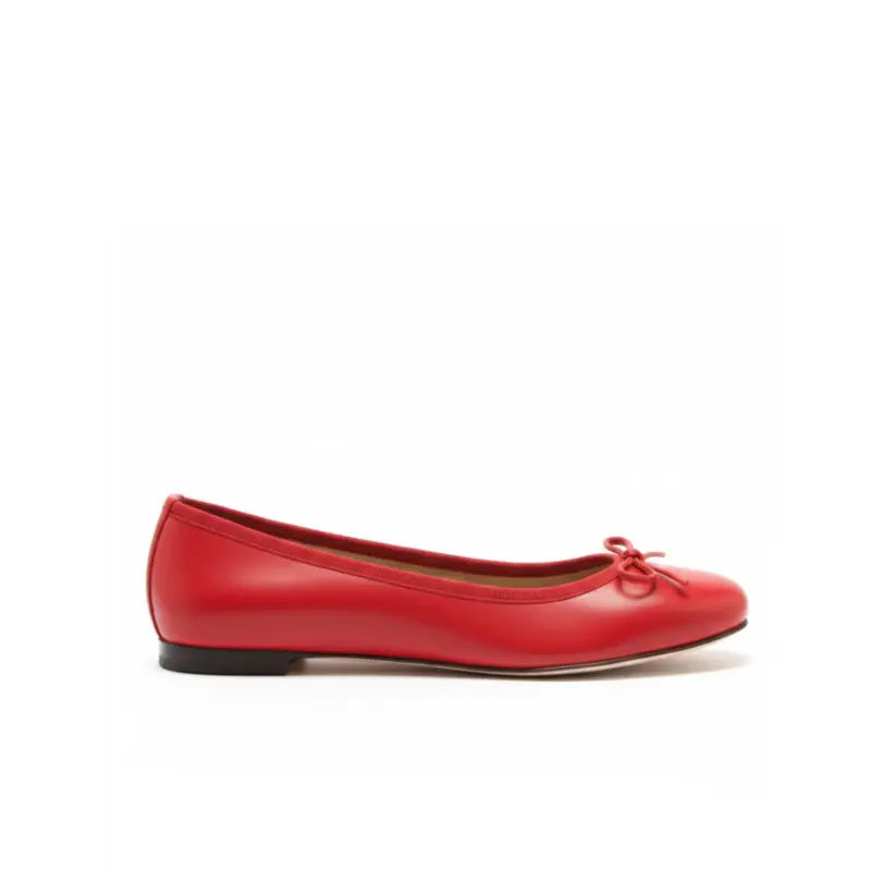 Ballerina in nappa rossa con fiocco | Michele Lopriore