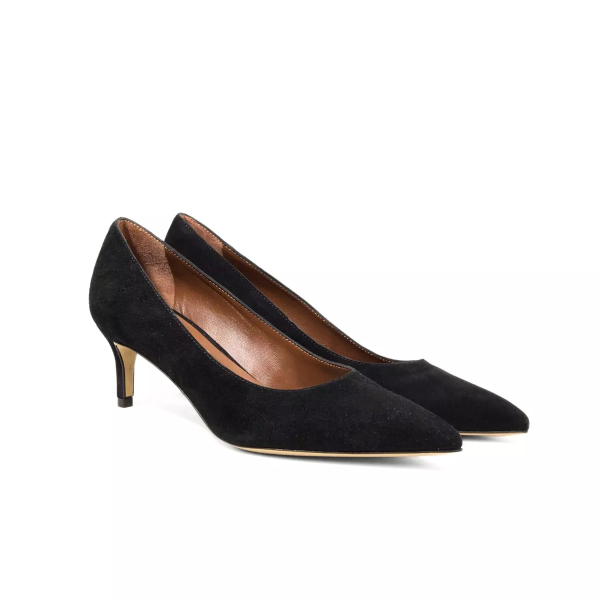 Décolleté donna in camoscio nero con tacco 5 cm  | Michele Lopriore