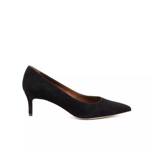 Décolleté donna in camoscio nero con tacco 5 cm  | Michele Lopriore