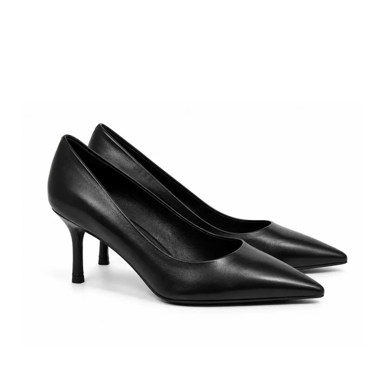 Décolleté donna in nappa nera con punta affusolata  | Michele Lopriore