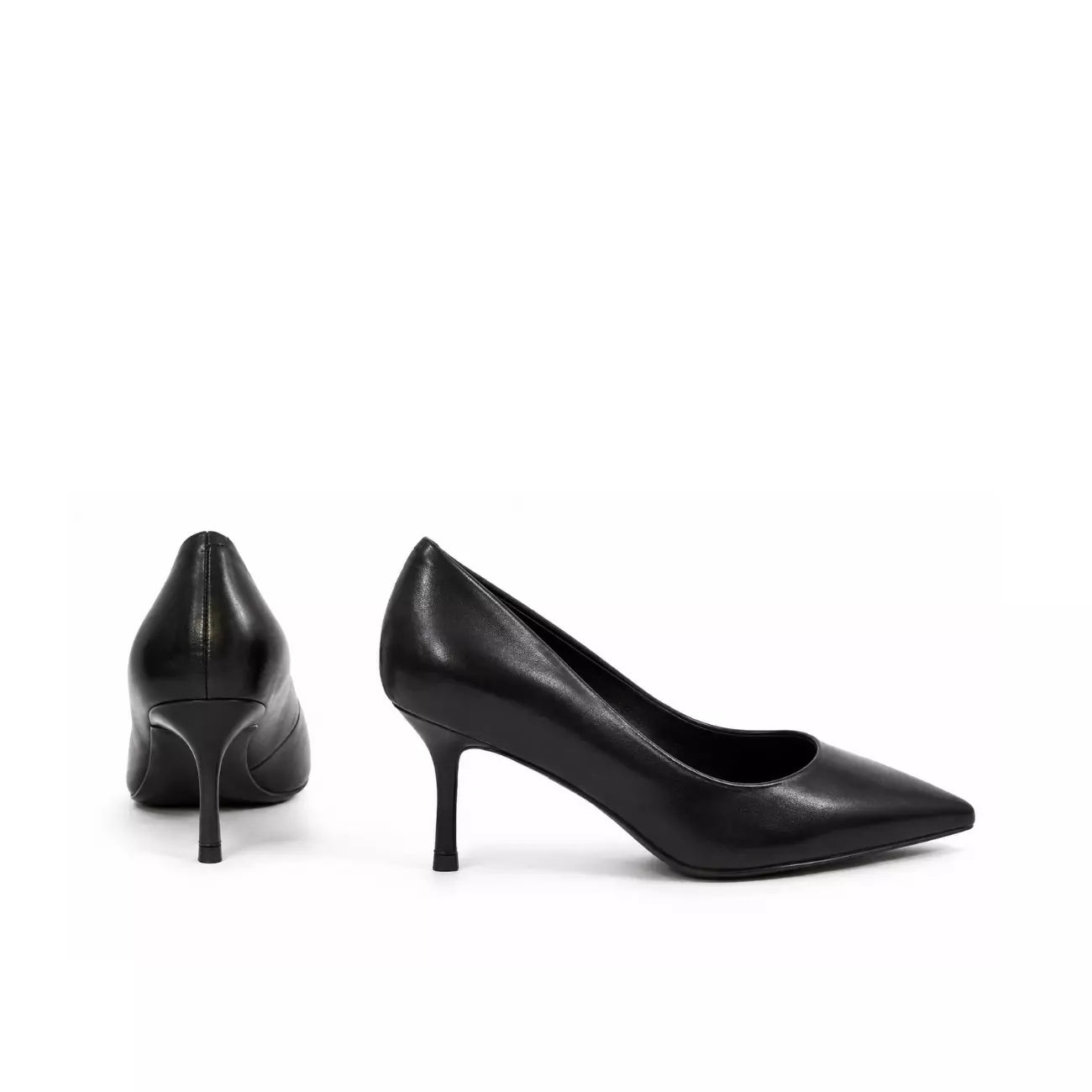 Décolleté donna in nappa nera con punta affusolata  | Michele Lopriore