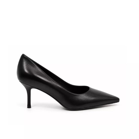 Décolleté donna in nappa nera con punta affusolata  | Michele Lopriore