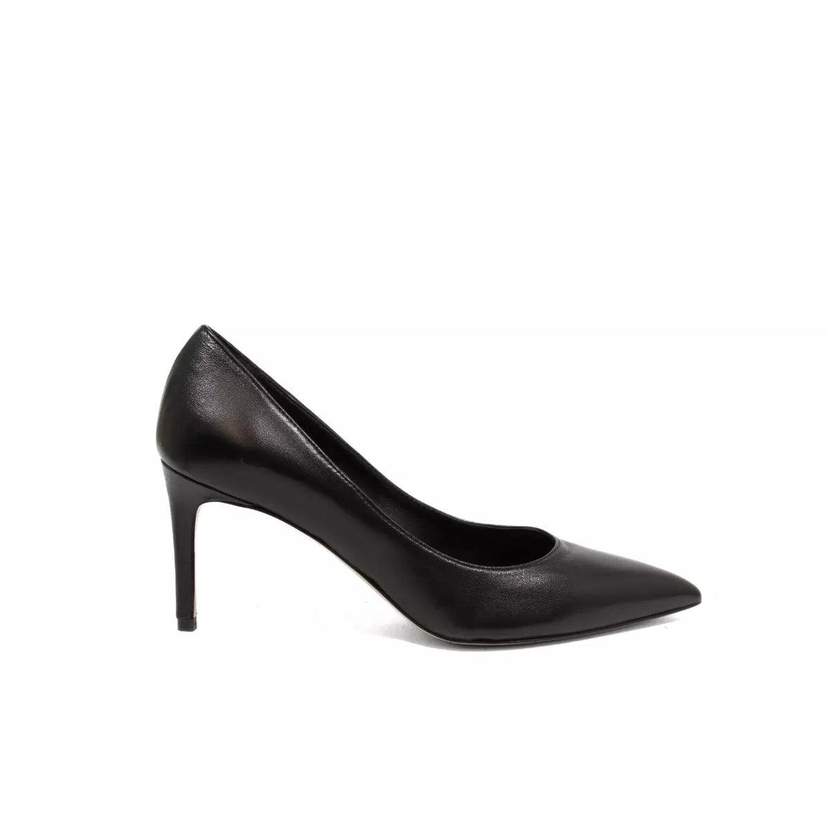 Décolleté donna in nappa nera con tacco alto 7 cm  | Michele Lopriore