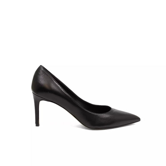 Décolleté donna in nappa nera con tacco alto 7 cm  | Michele Lopriore