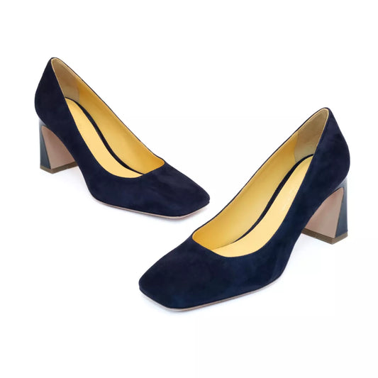Décolleté in camoscio blu navy  | Michele Lopriore