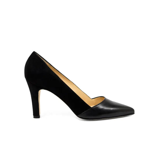 Décolleté in nappa e camoscio nero | Michele Lopriore