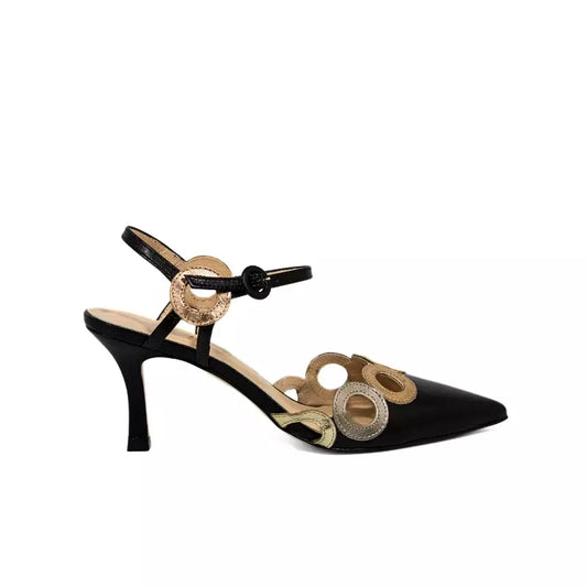 Décolleté slingback in nappa con dettagli circolari | Michele Lopriore