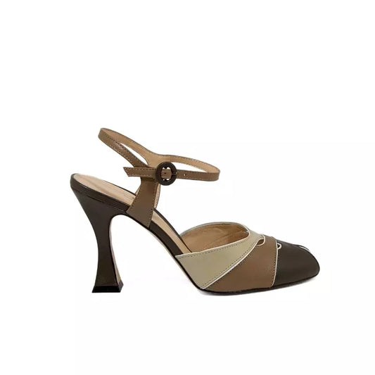Décolleté slingback stile Charleston testa di moro | Michele Lopriore