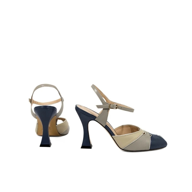 Décolleté slingback multicolor stile Charleston | Michele Lopriore