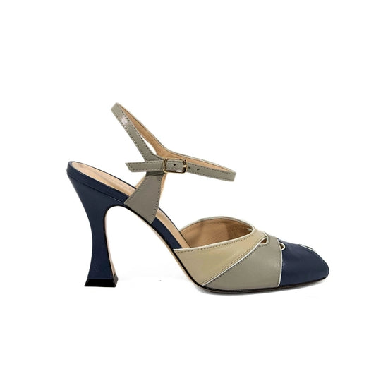Décolleté slingback multicolor stile Charleston | Michele Lopriore