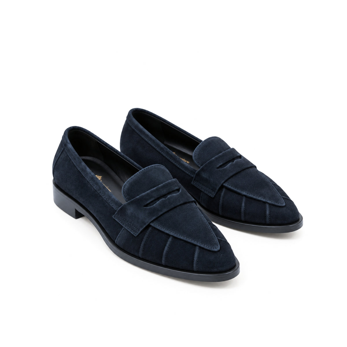 Mocassino in camoscio blu navy | Michele Lopriore