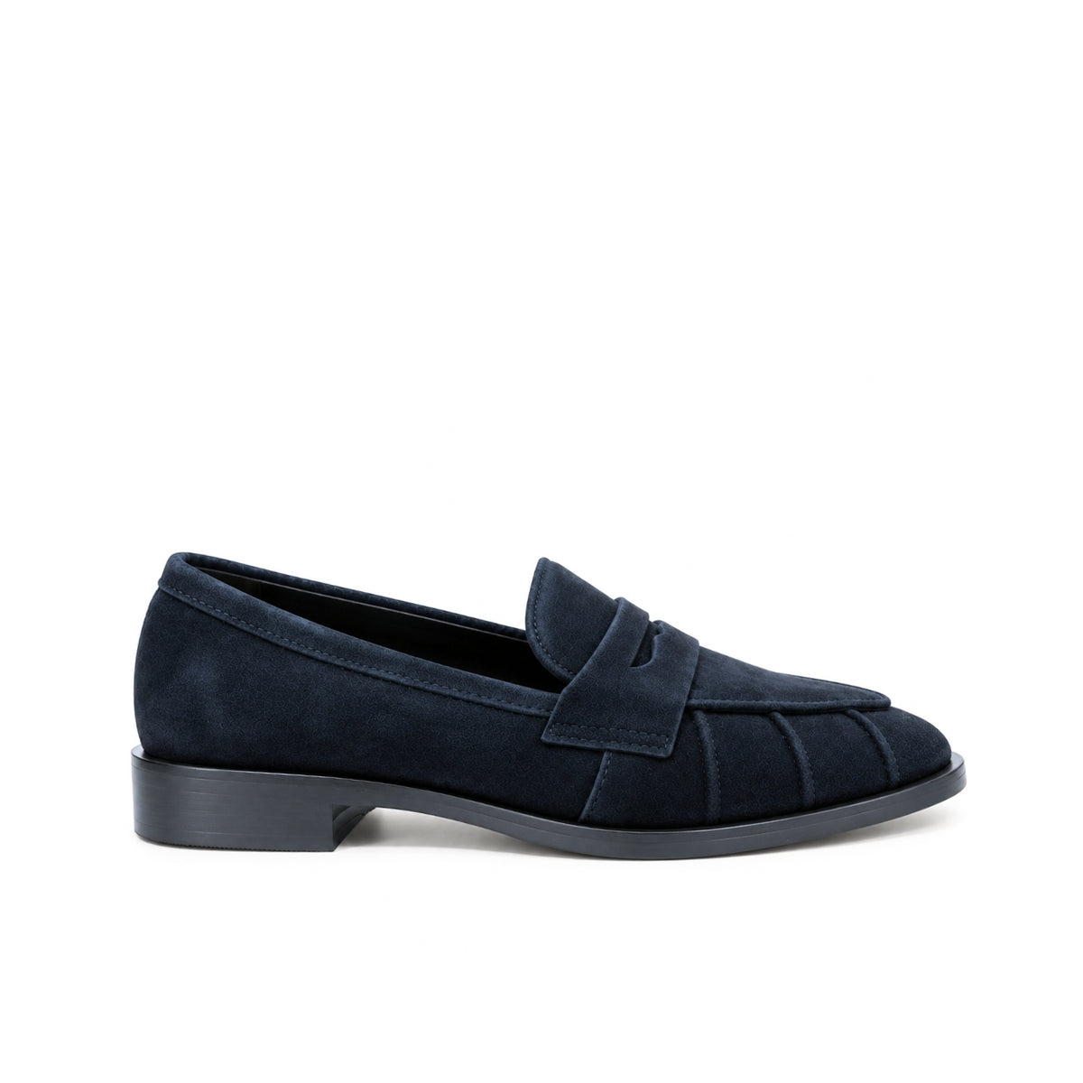 Mocassino in camoscio blu navy | Michele Lopriore