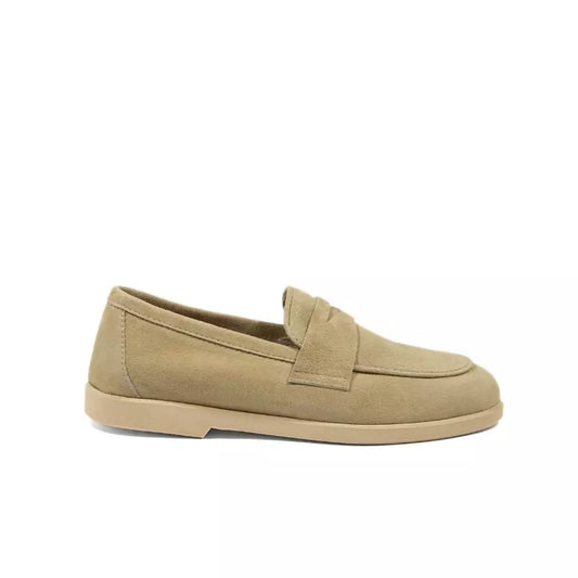 Mocassino in camoscio camel con suola a contrasto | Michele Lopriore