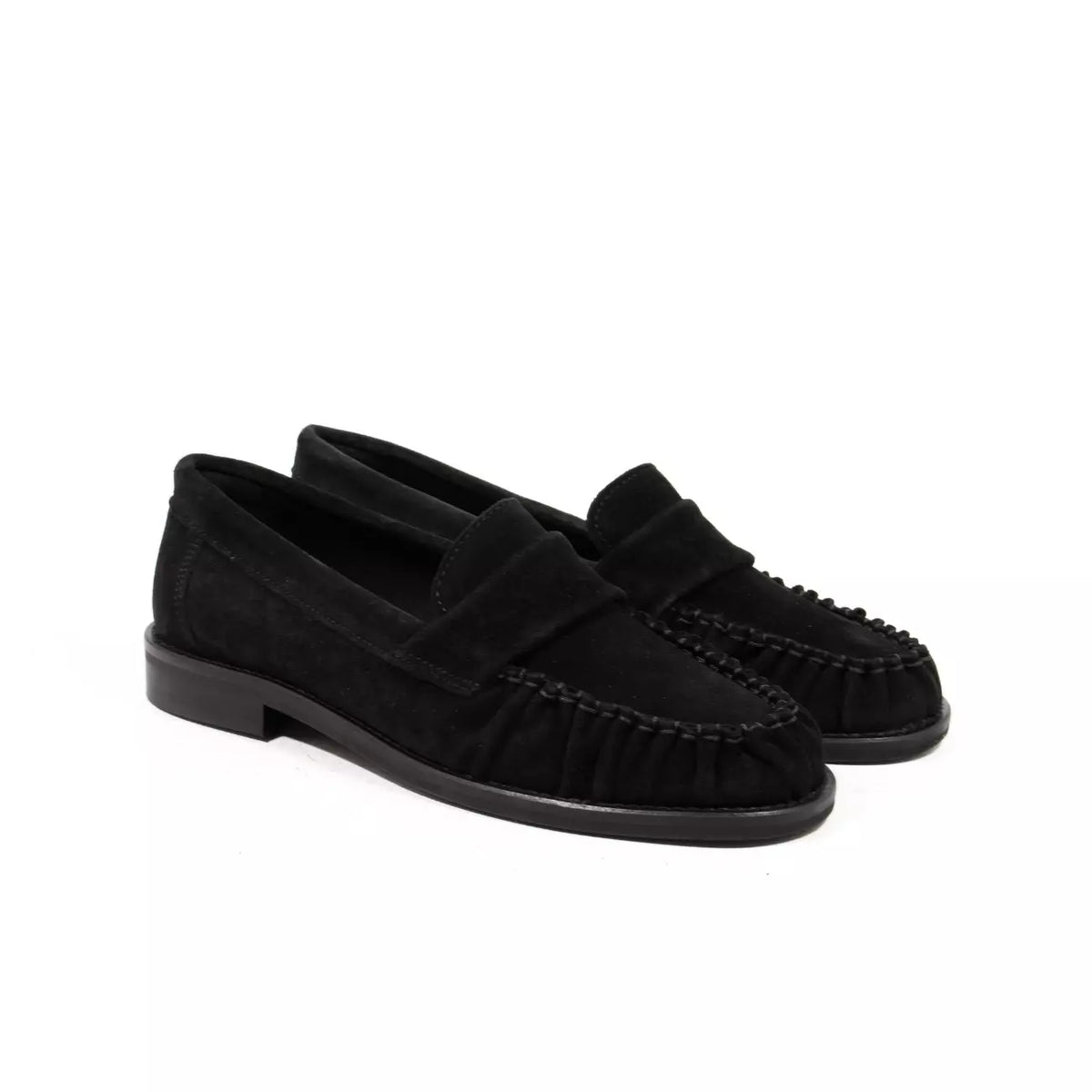 Mocassino in camoscio nero | Michele Lopriore