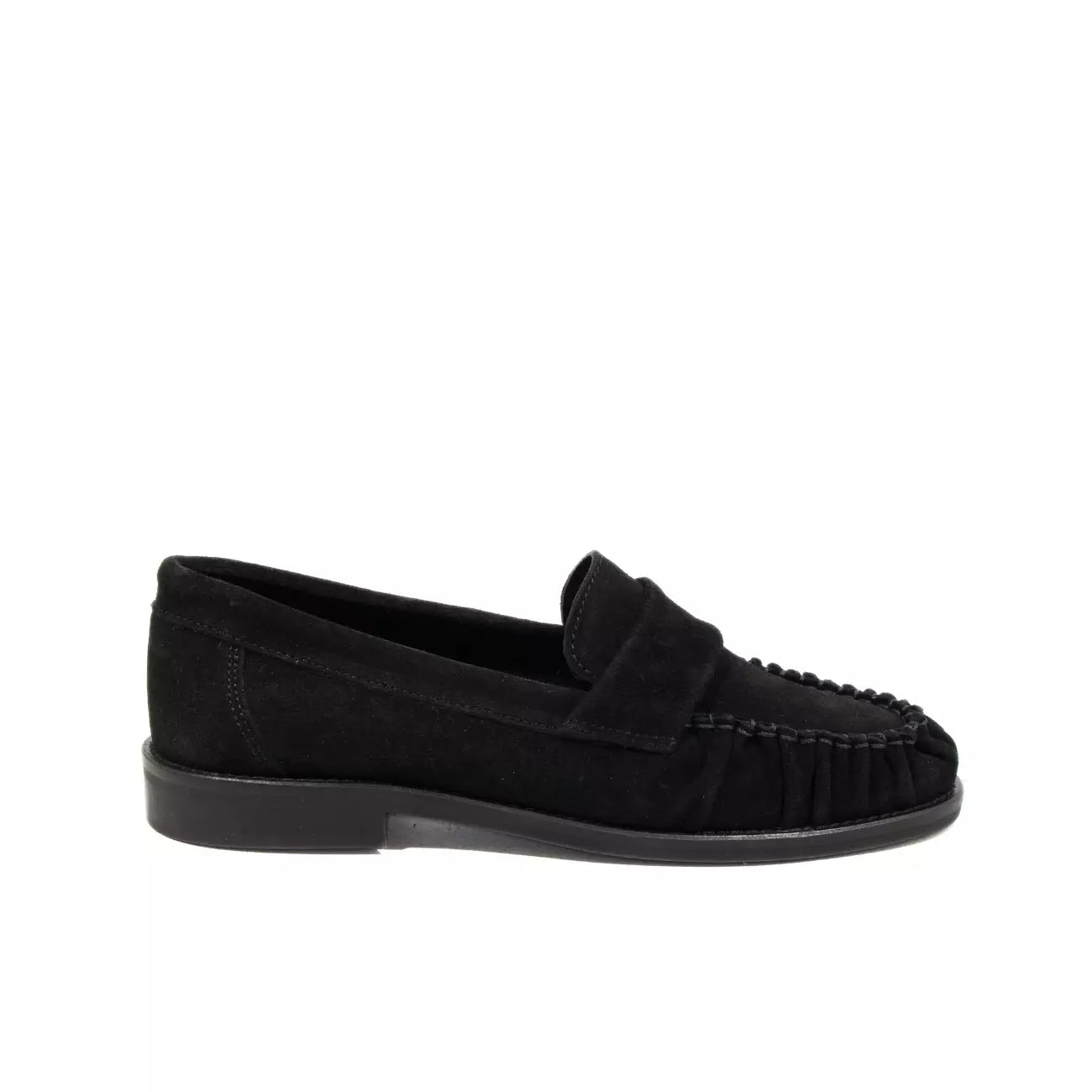 Mocassino in camoscio nero | Michele Lopriore