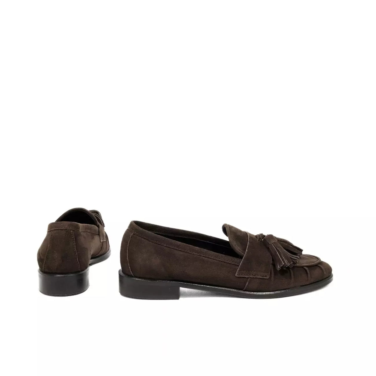 Mocassino donna testa di moro in camoscio con nappine | Michele Lopriore