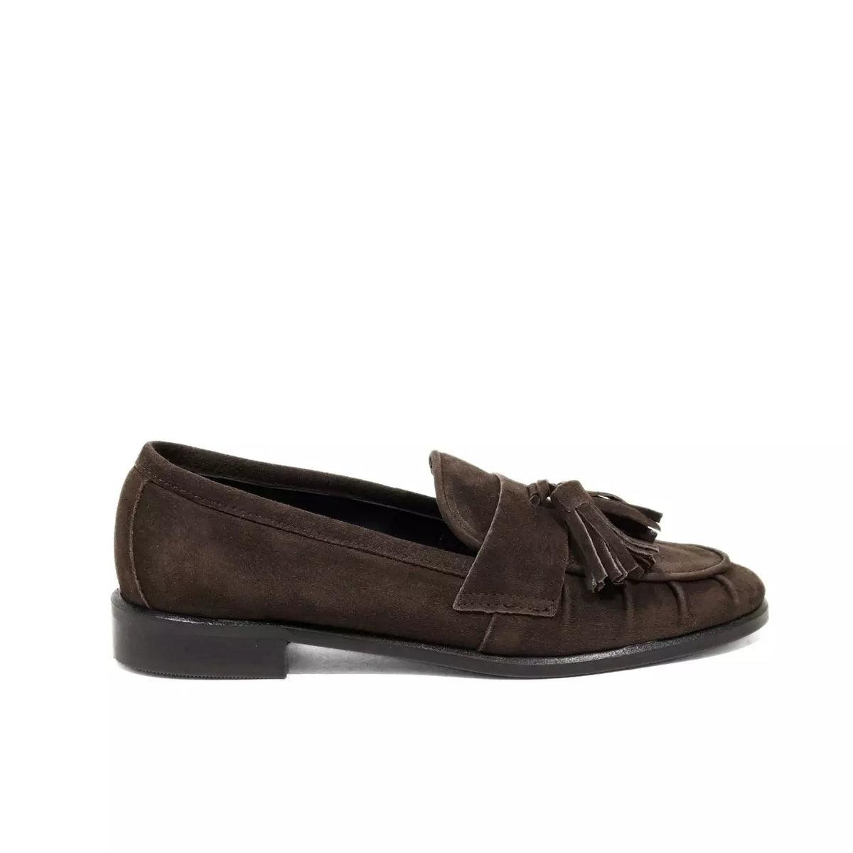 Mocassino donna testa di moro in camoscio con nappine | Michele Lopriore