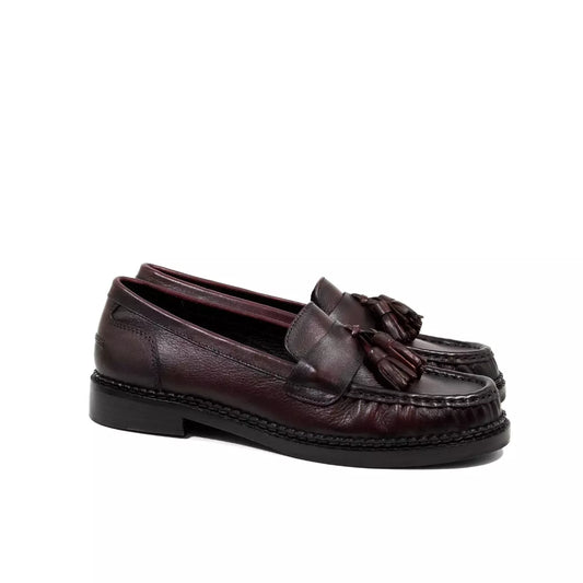 Mocassino in nappa bordeaux con nappine | Michele Lopriore