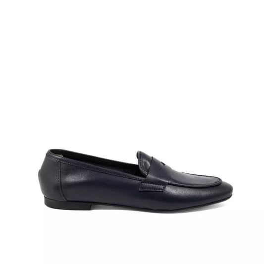 Blue nappa moccasin with mask detail