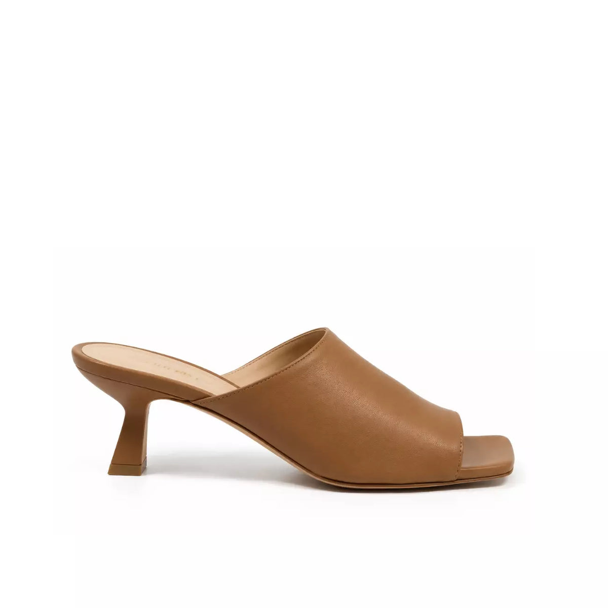 Sandalo sabot donna in nappa cuoio con tacco svasato | Michele Lopriore