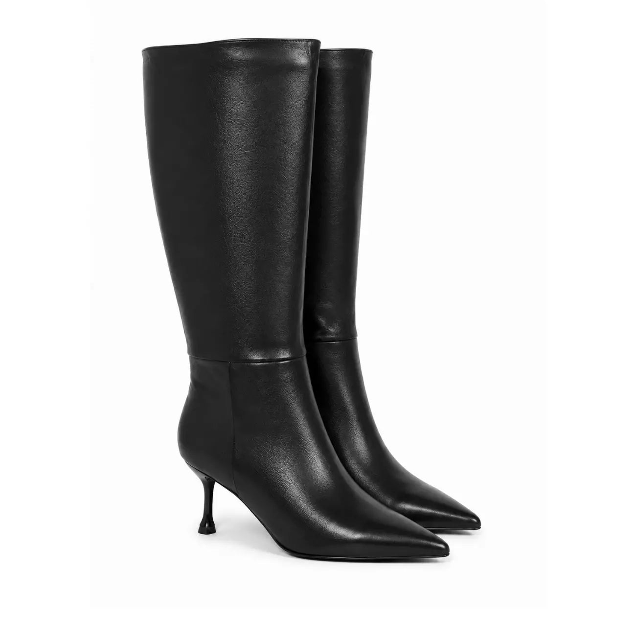 Stivale donna in nappa nera e punta affusolata | Michele Lopriore