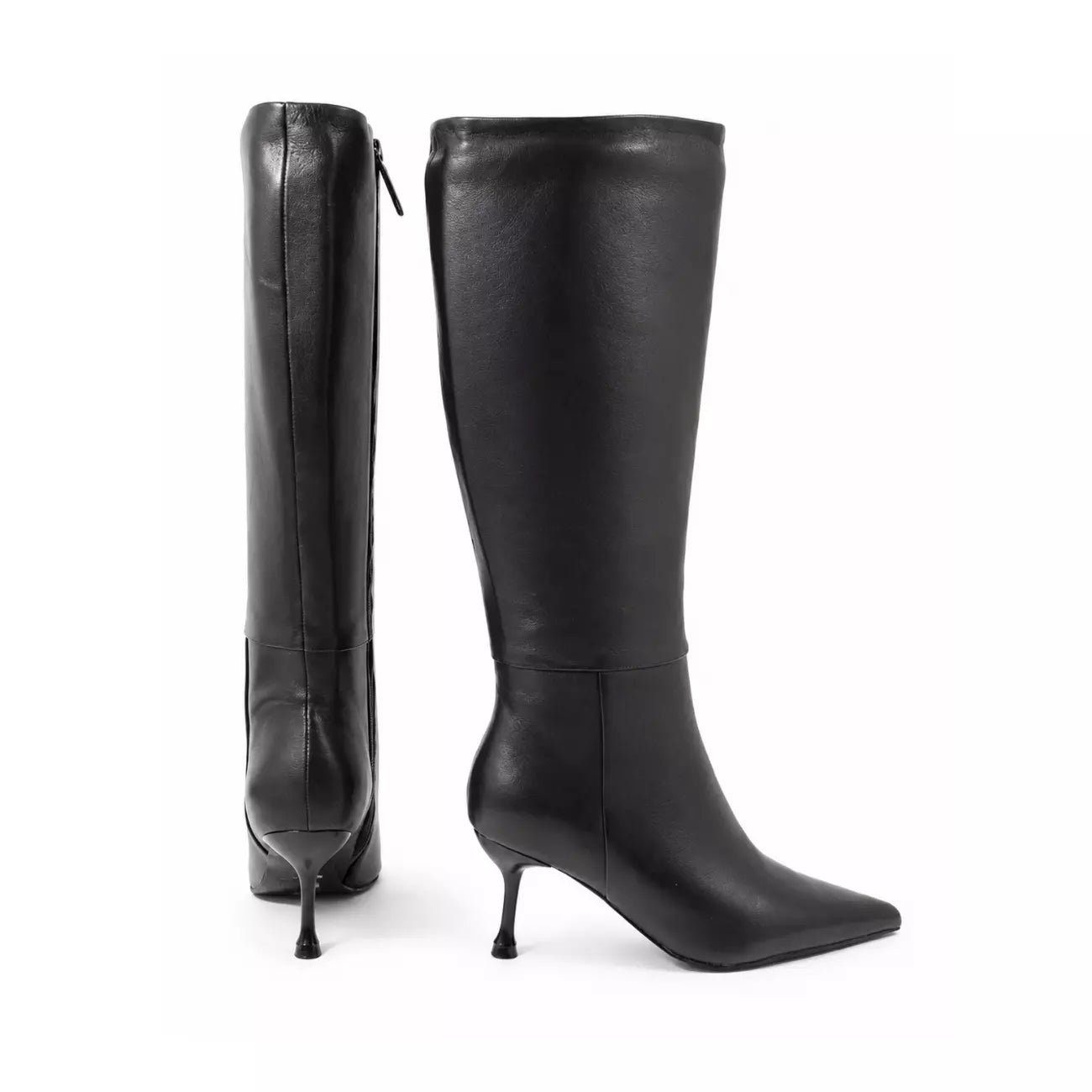 Stivale donna in nappa nera e punta affusolata | Michele Lopriore