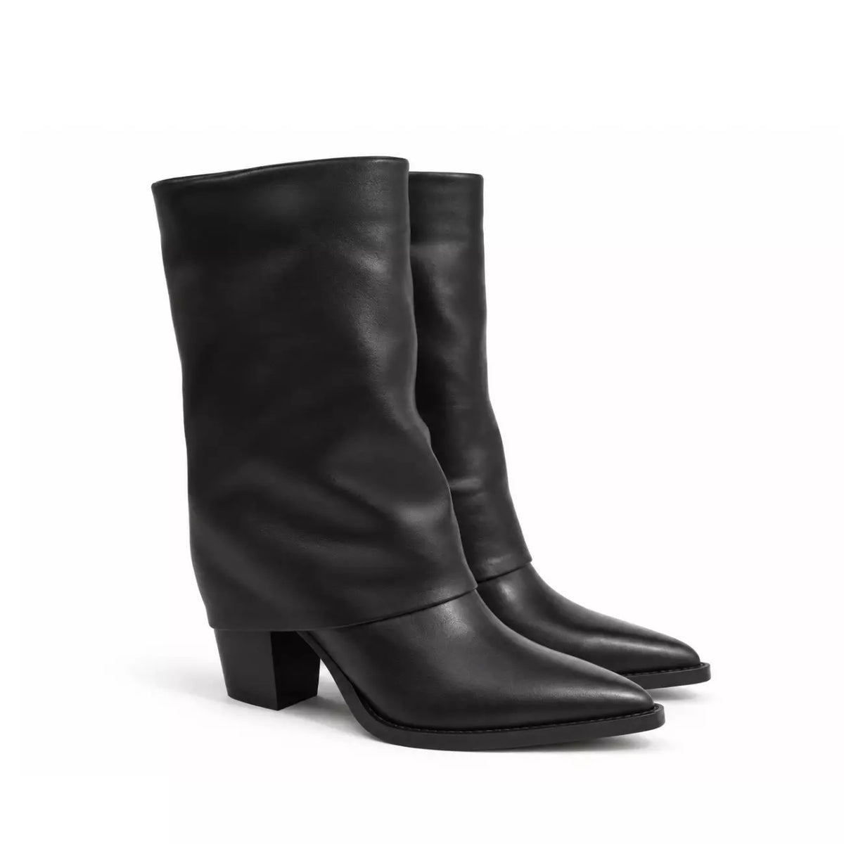 Stivale donna nappa nera con tacco | Michele Lopriore
