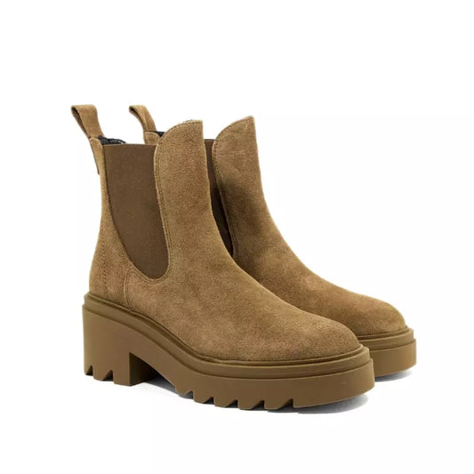 Stivaletto chelsea in camoscio date con suola carrarmato | Michele Lopriore