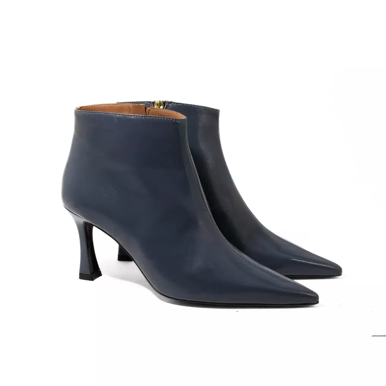 Tronchetto donna in nappa indaco con tacco 7 cm | Michele Lopriore