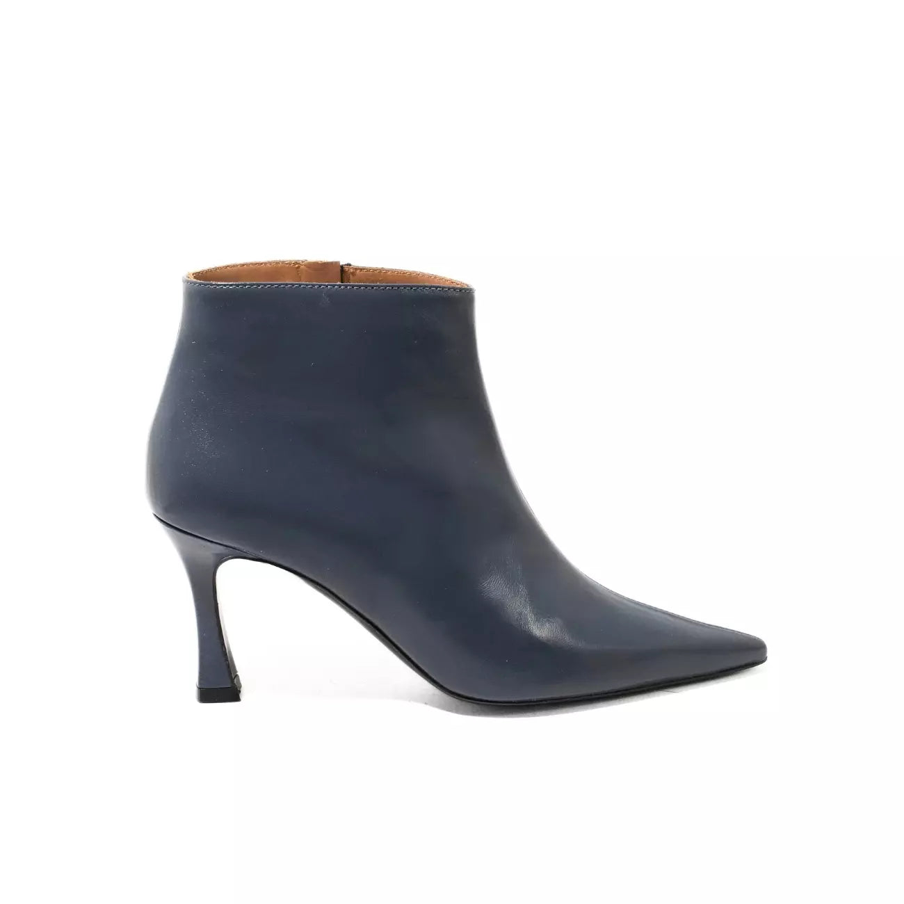 Tronchetto donna in nappa indaco con tacco 7 cm | Michele Lopriore