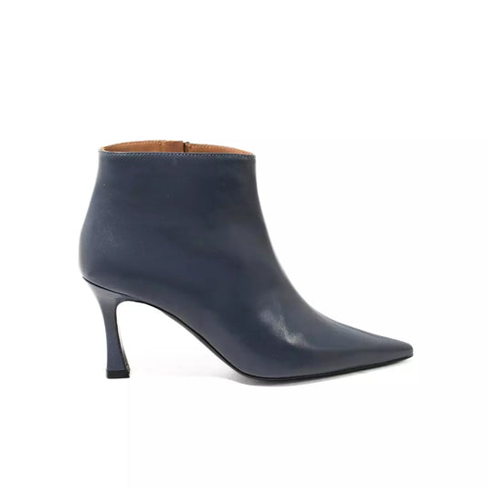 Tronchetto donna in nappa indaco con tacco 7 cm | Michele Lopriore