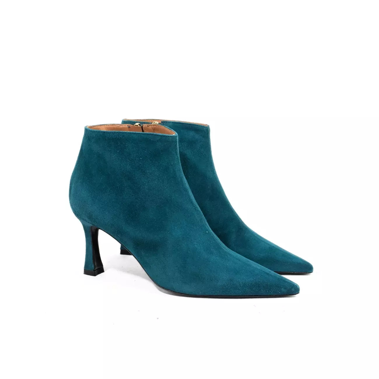 Tronchetto donna in nappa indaco con tacco 7 cm | Michele Lopriore