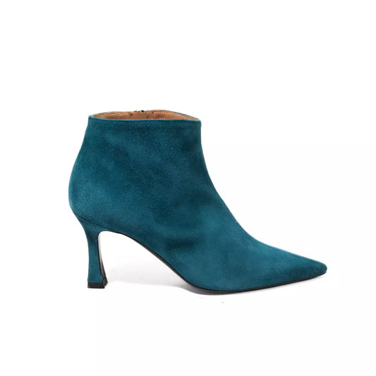 Tronchetto donna in nappa indaco con tacco 7 cm | Michele Lopriore